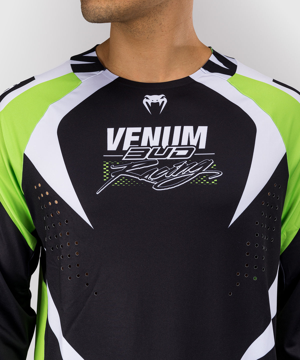 Venum x Bud Racing Camiseta Dry-Tech para Hombre - Negra/Blanca/Verde lima