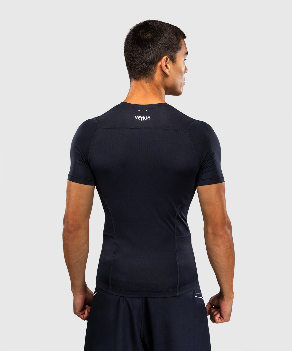 Venum G-Core Short Sleeve Rashguard - Navy Blue/White
