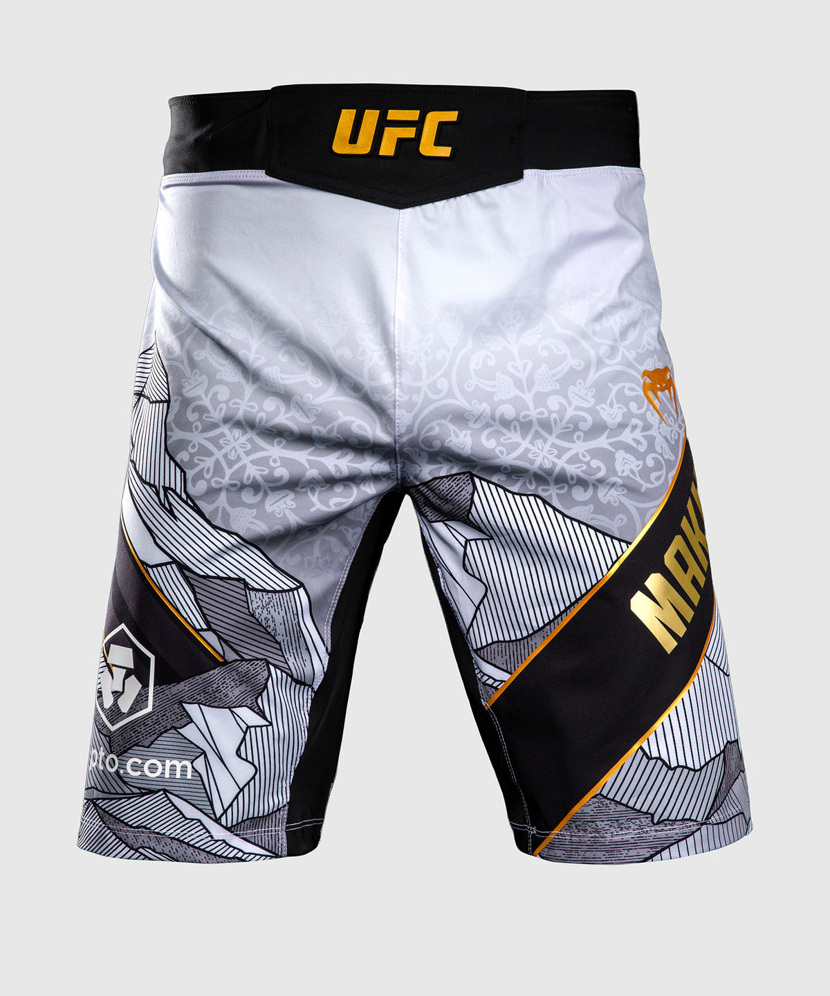 UFC Unrivaled by Venum Islam Makhachev Herren Fight Short für Männer - Weiß/Schwarz