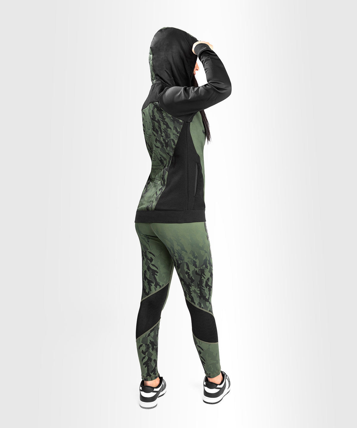 Felpa Con Cappuccio Con Zip Donna UFC Venum Authentic Fight Week - Verde