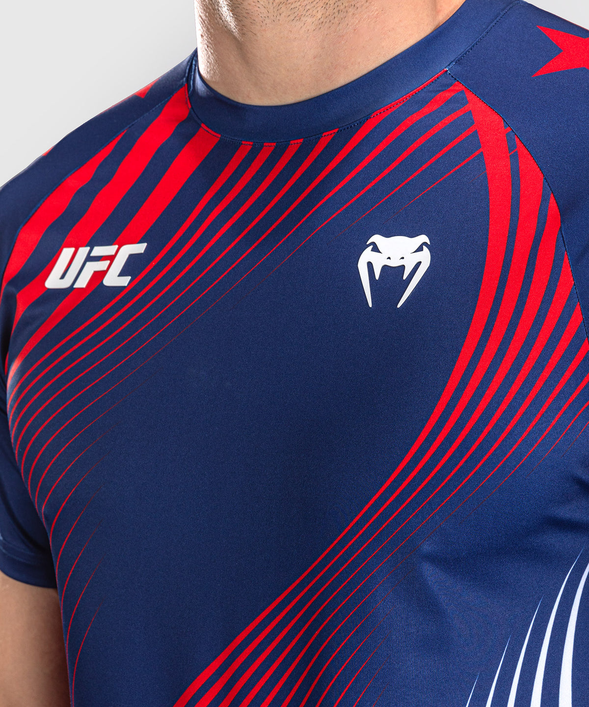 Official UFC Freedom 250 by Venum Authentic Fight Night Maglia Walkout da uomo - Blu