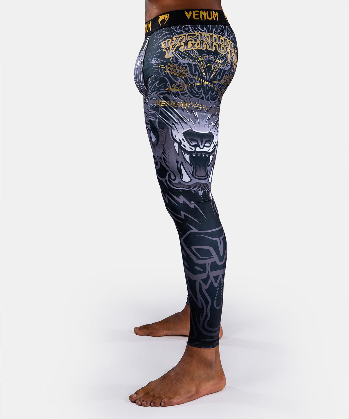 Venum Wolf Atak Spats – Nero/Grigio