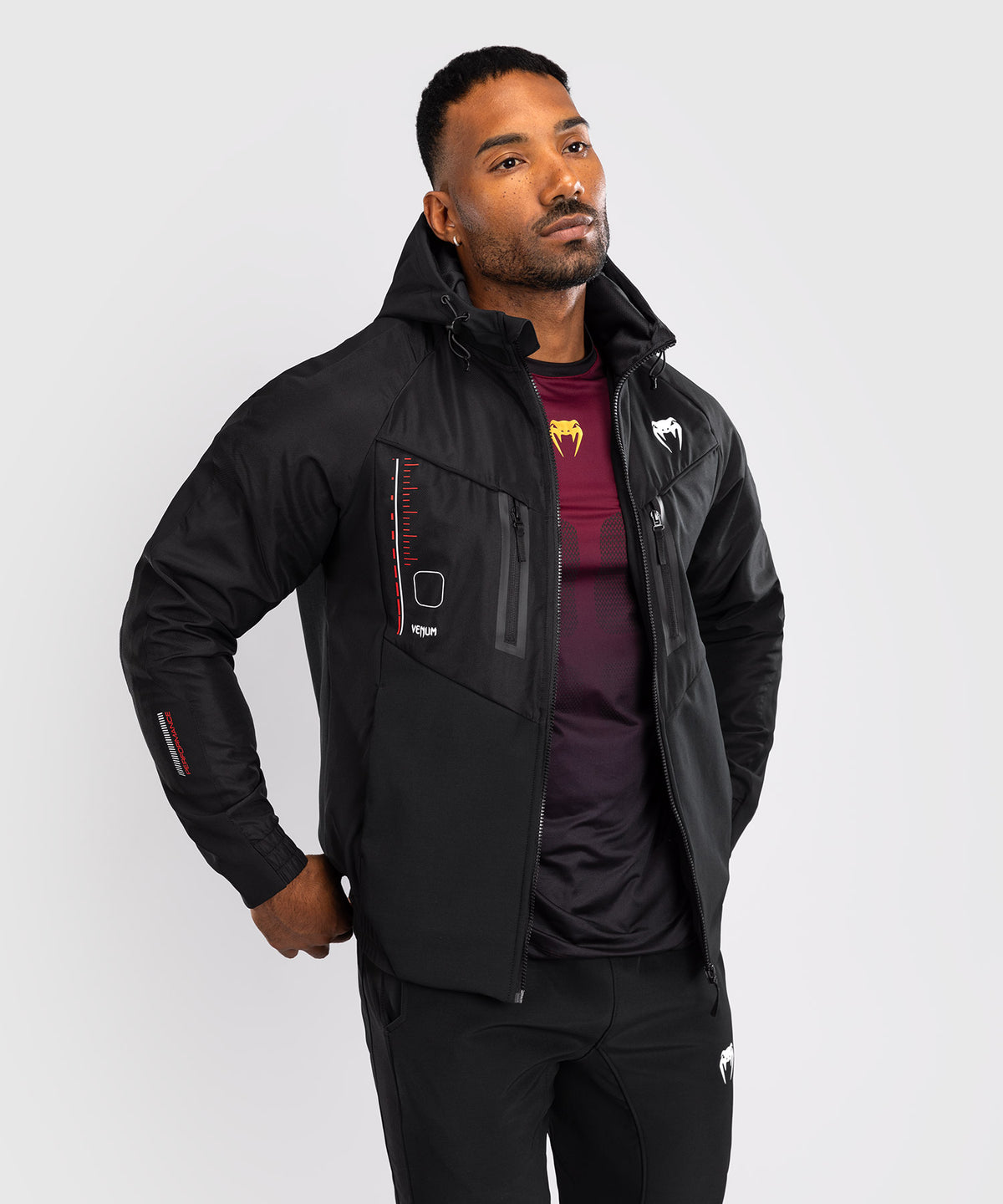 Venum Tactical XT Giacca da pista uomo - nero/rosso fuoco