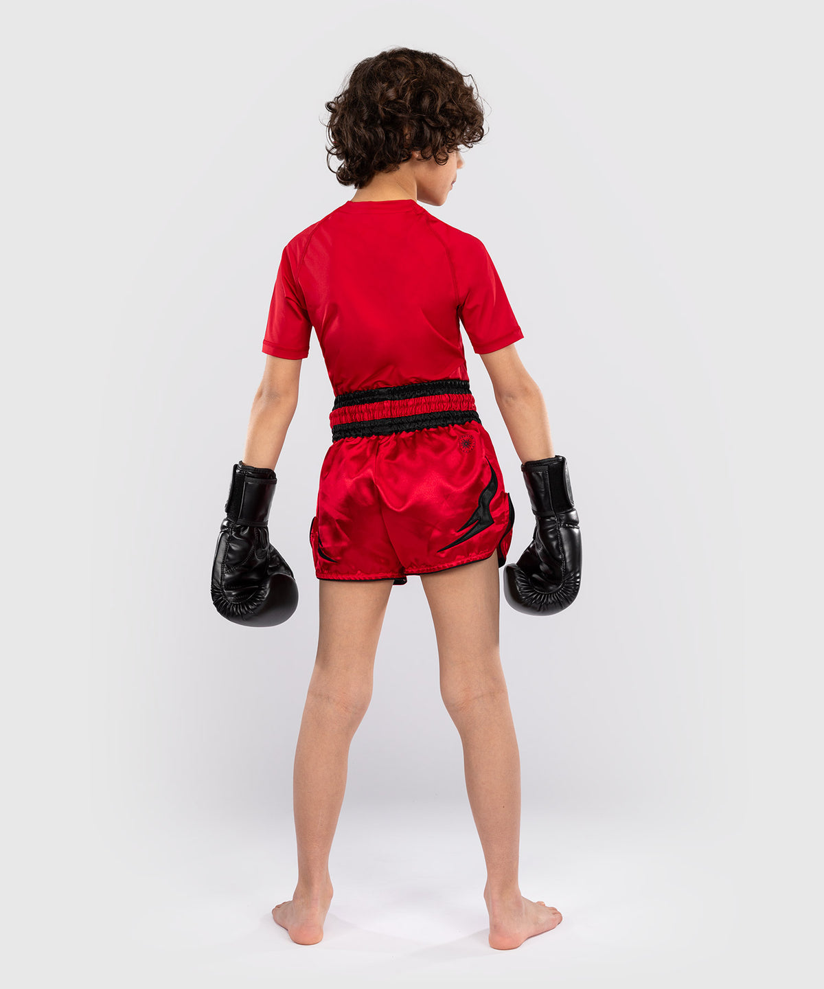 Short de Muay Thaï Venum Inferno pour Enfants - Rouge Cerise