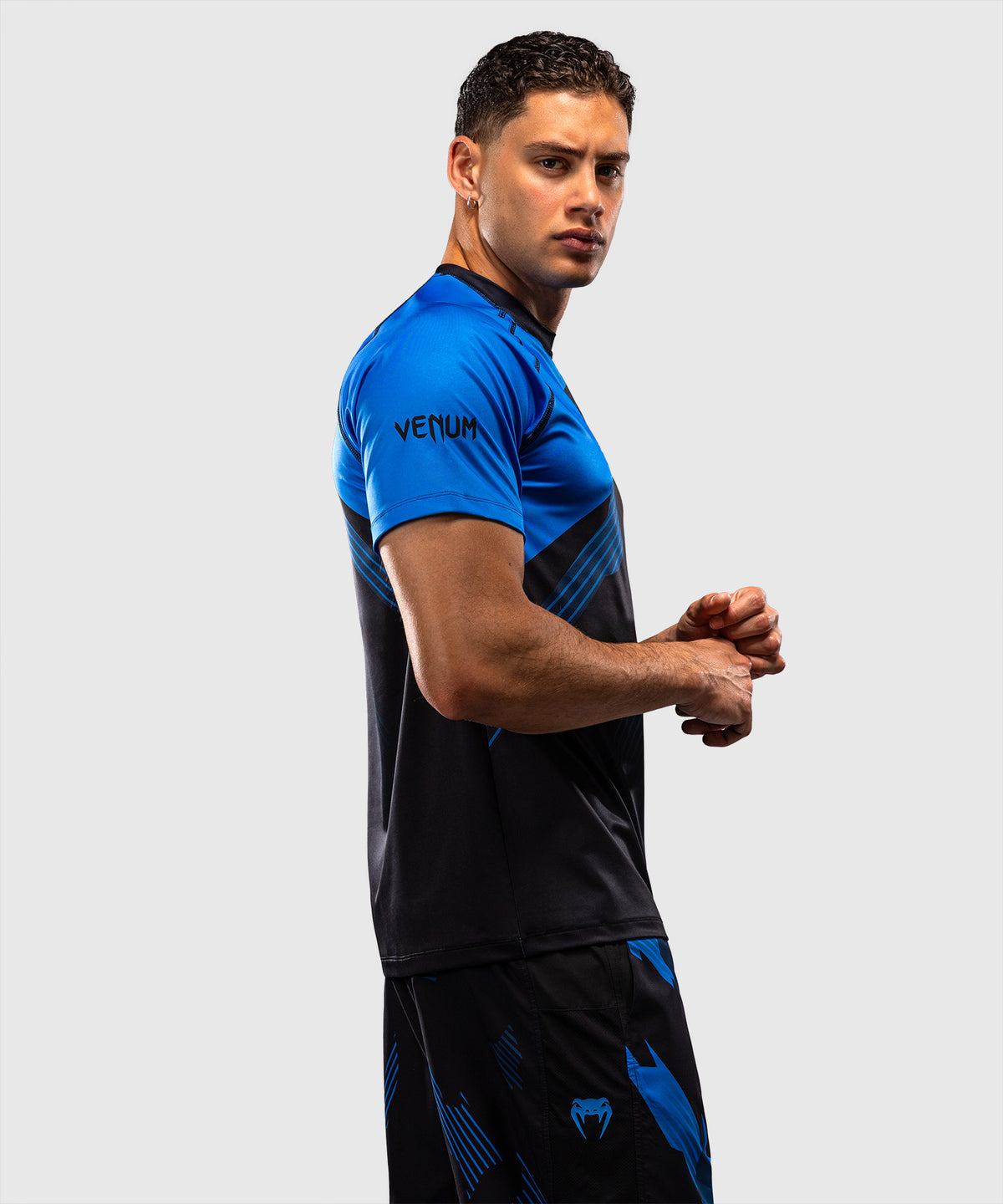 Venum No-Gi 6.0 Dry Tech T-Shirt - Black/Blue