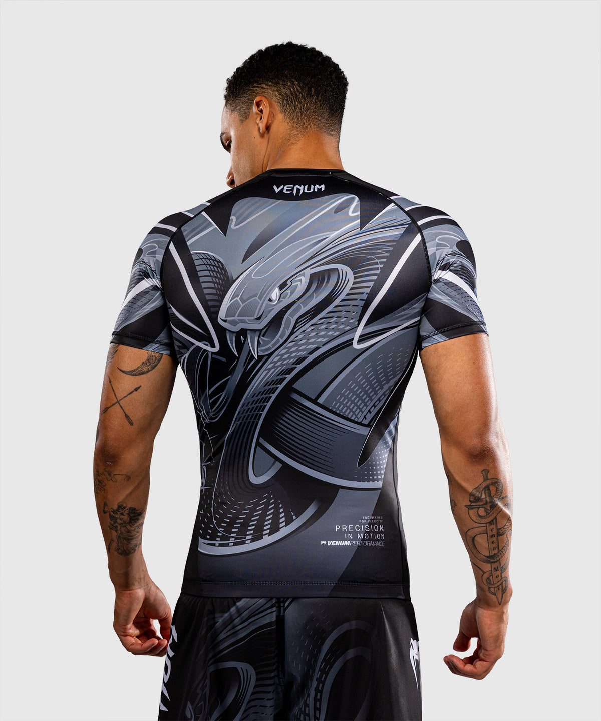 Venum Crimson Viper 2.0 Kurzarm-Rashguard - Schwarz/Grau