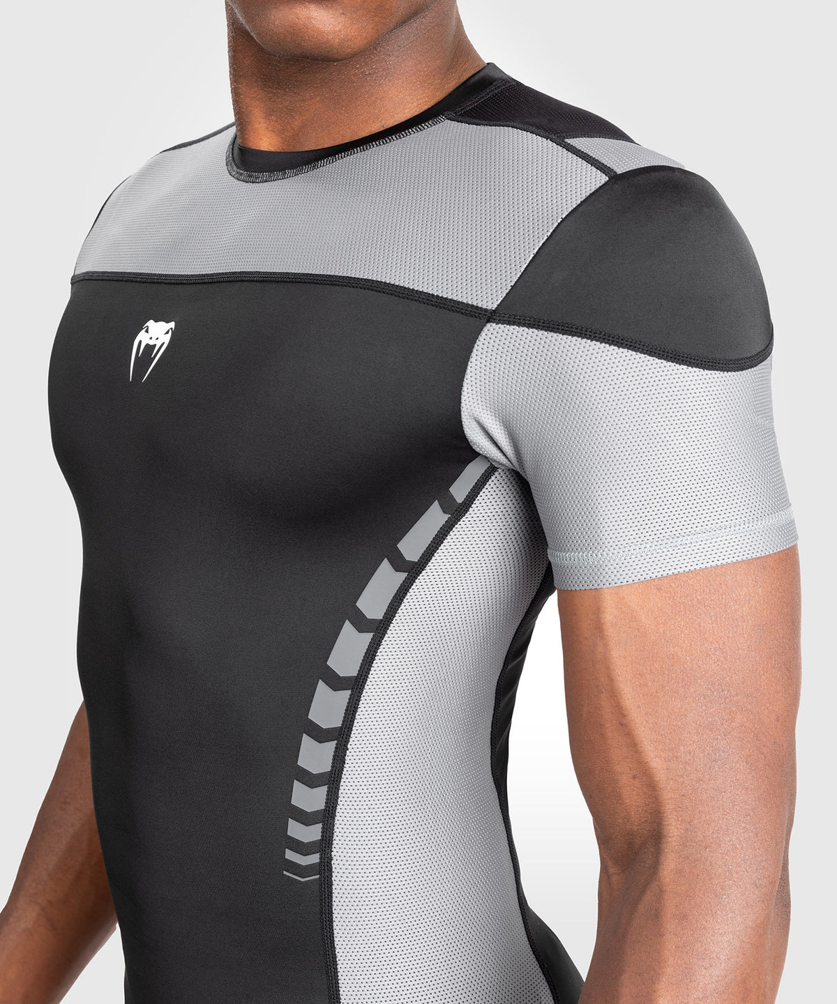 Venum Tempest Rashguard De Manga Corta para Hombre - Negro/Gris