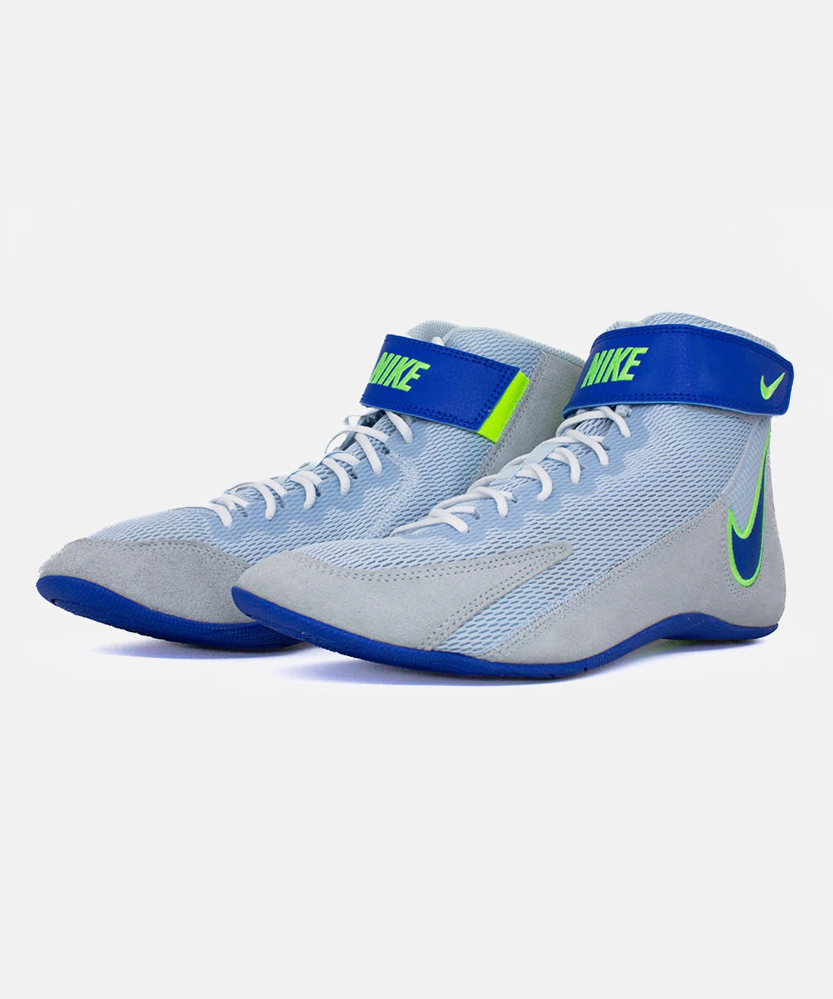 Nike Speedsweep VIII Wrestling Shoes - Grey/Blue/Neon