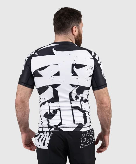 Scramble Hanzi Monochrome Rashguard - Negro/Blanco
