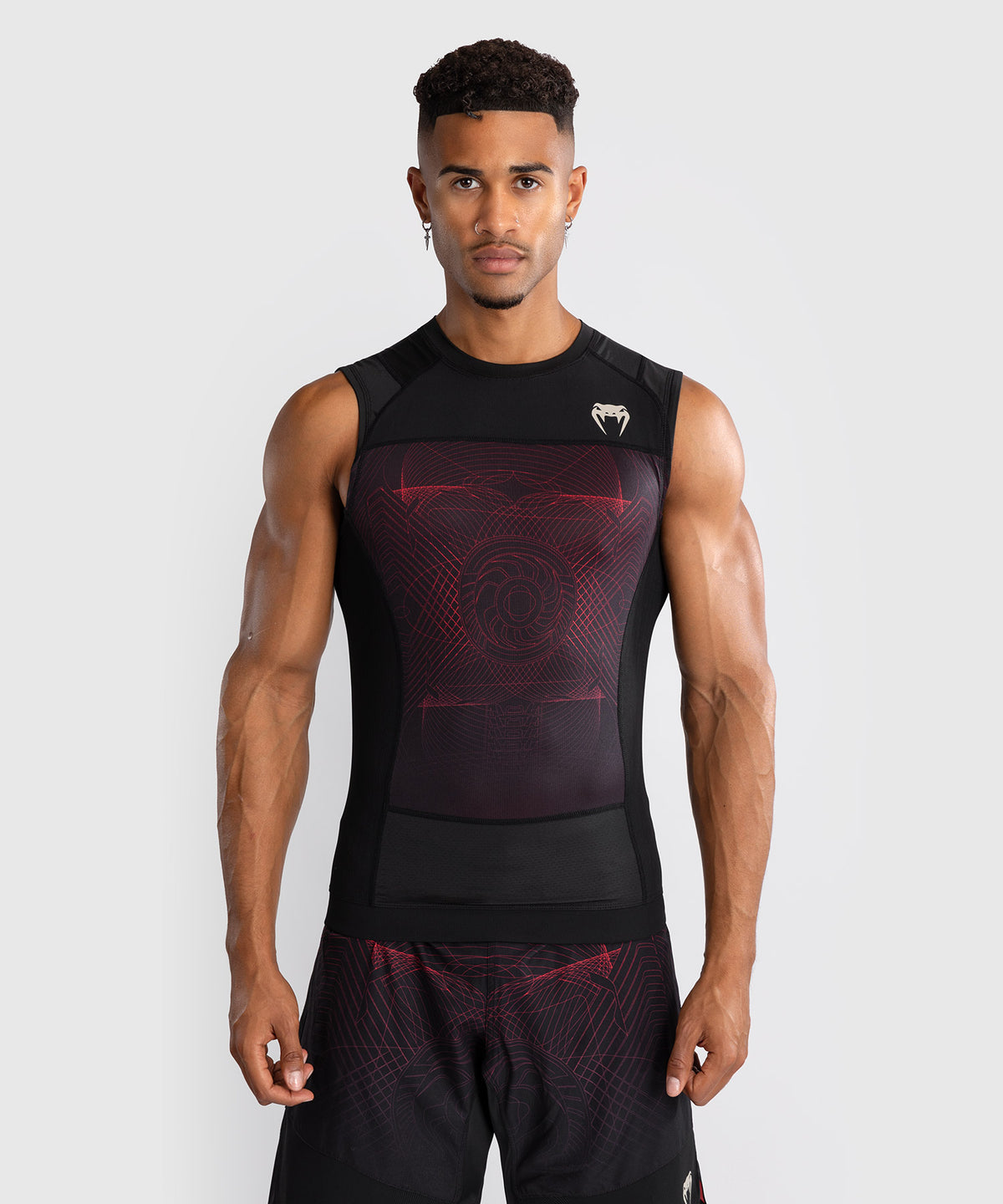 Venum G-Fit Air Men's Sleeveless Rashguard - Deep Black/Fire Red