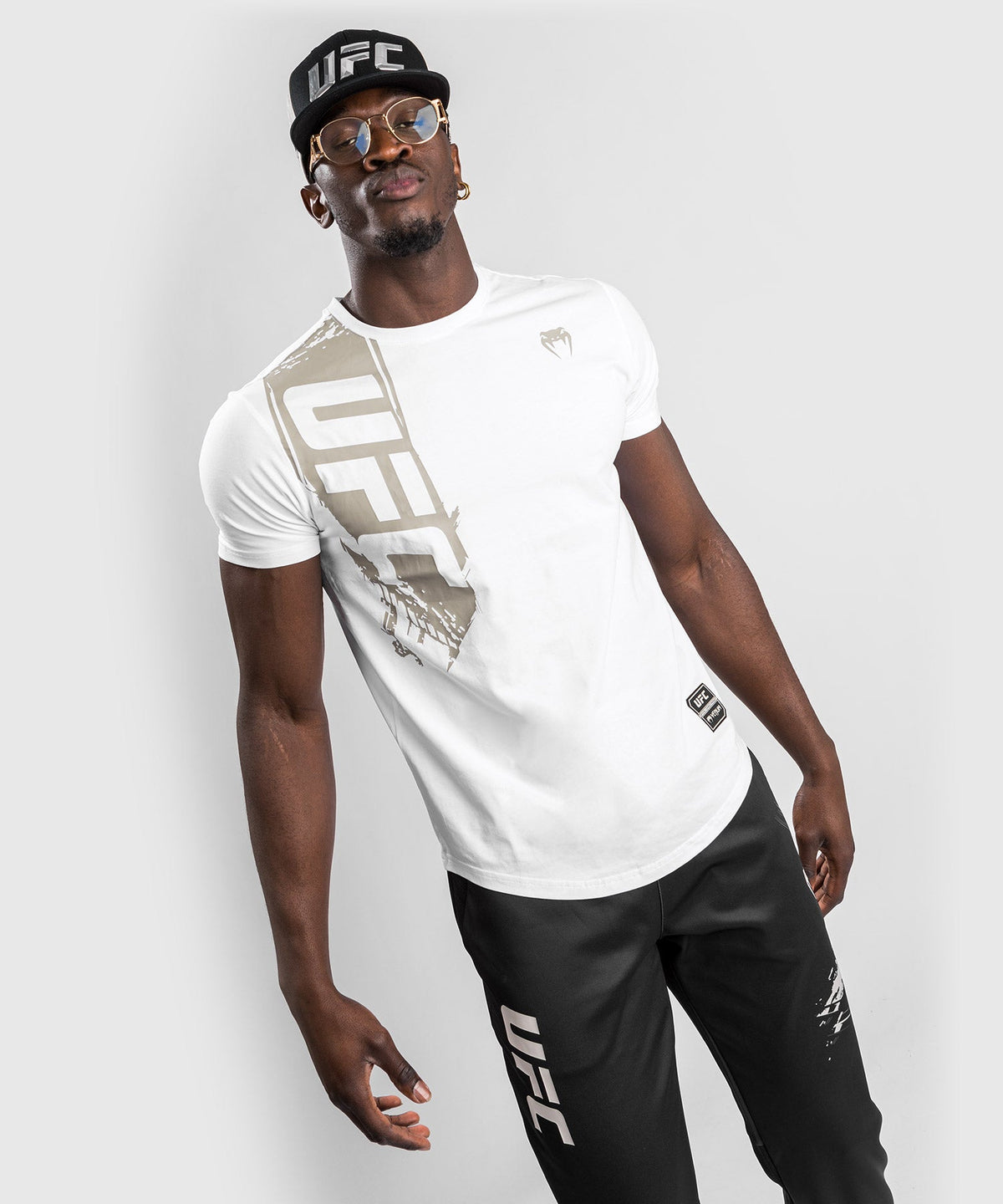 T-Shirt UFC Venum Authentic Fight Week 2.0 - Maches Courtes - Blanc/Sable