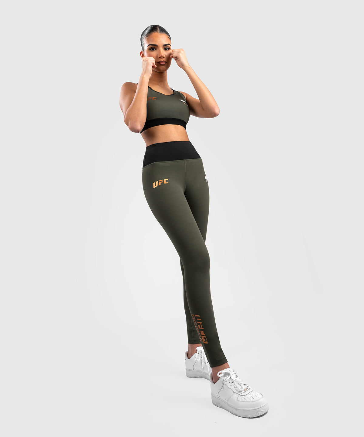 UFC Adrenaline by Venum Fight Week Performance-Tight für Frauen - Khaki/Bronze