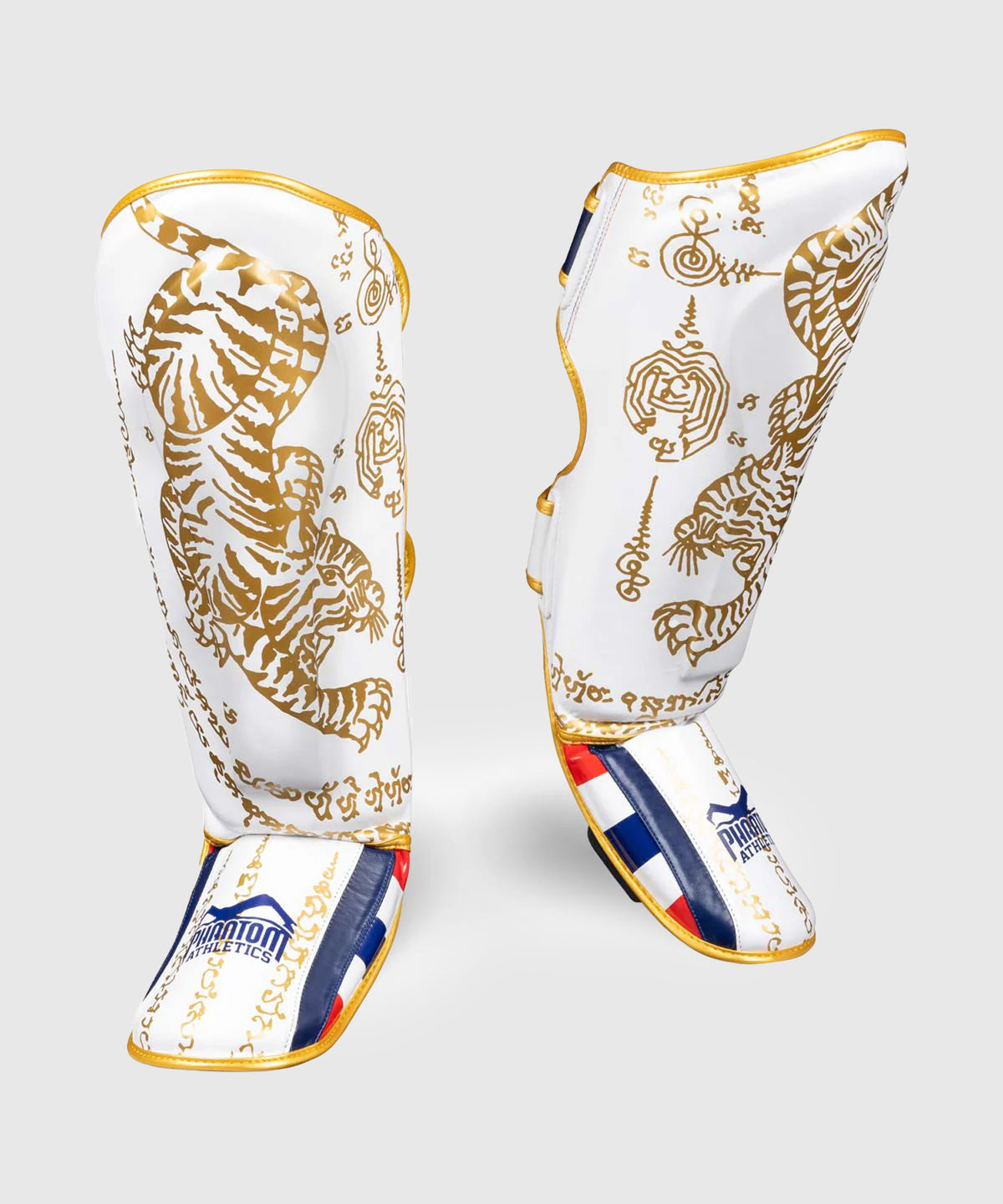 Phantom Athletics Muay Thai Limitierte Edition Schienbeinschoner - Weiß/Gold