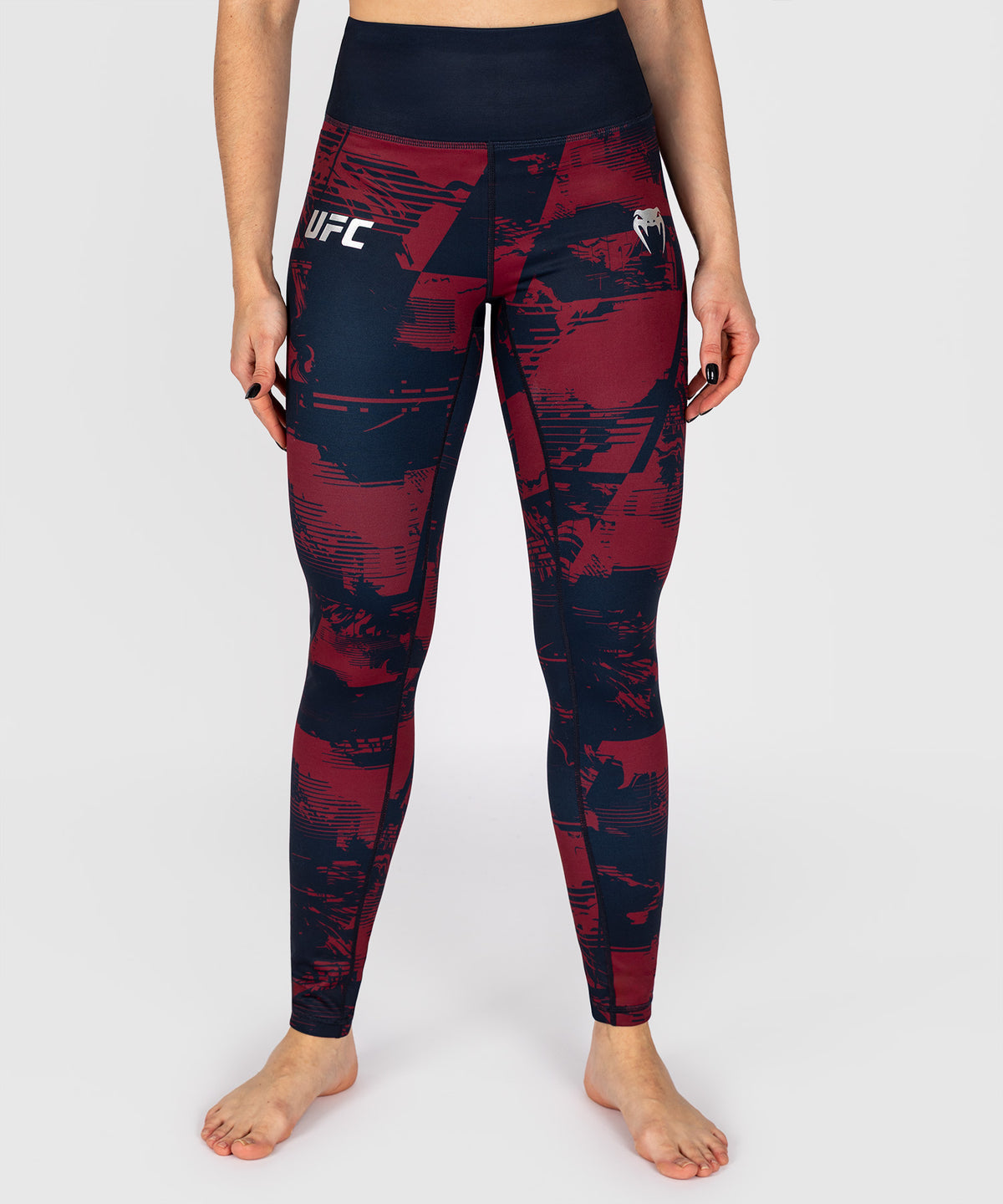 Legging Femme UFC Zenith by Venum Authentic Fight Week - Bleu marine/Bordeaux/Argent