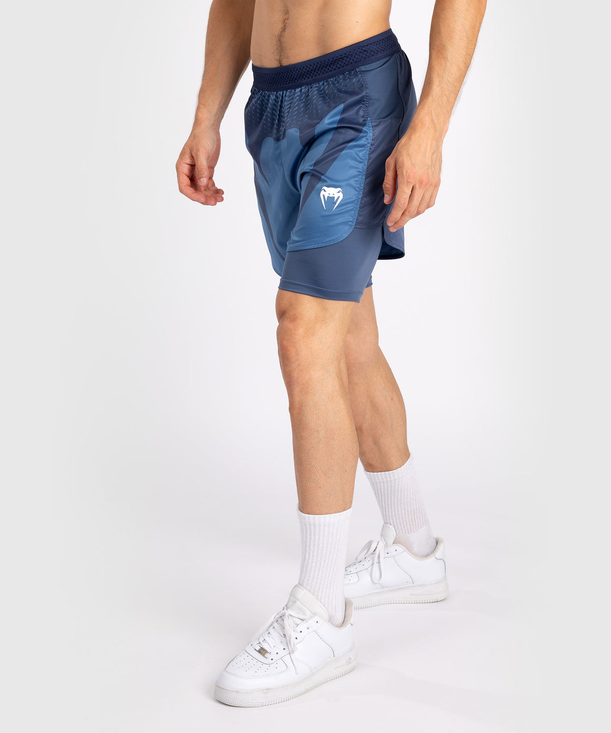 Venum Attack Pantalones Cortos de Lucha para Hombre - Azul Marino