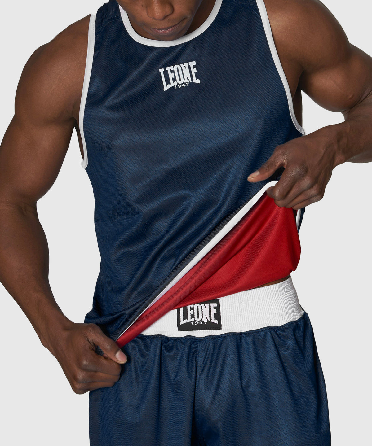 Débardeur de Boxe Reversible Leone - Bleu/Rouge