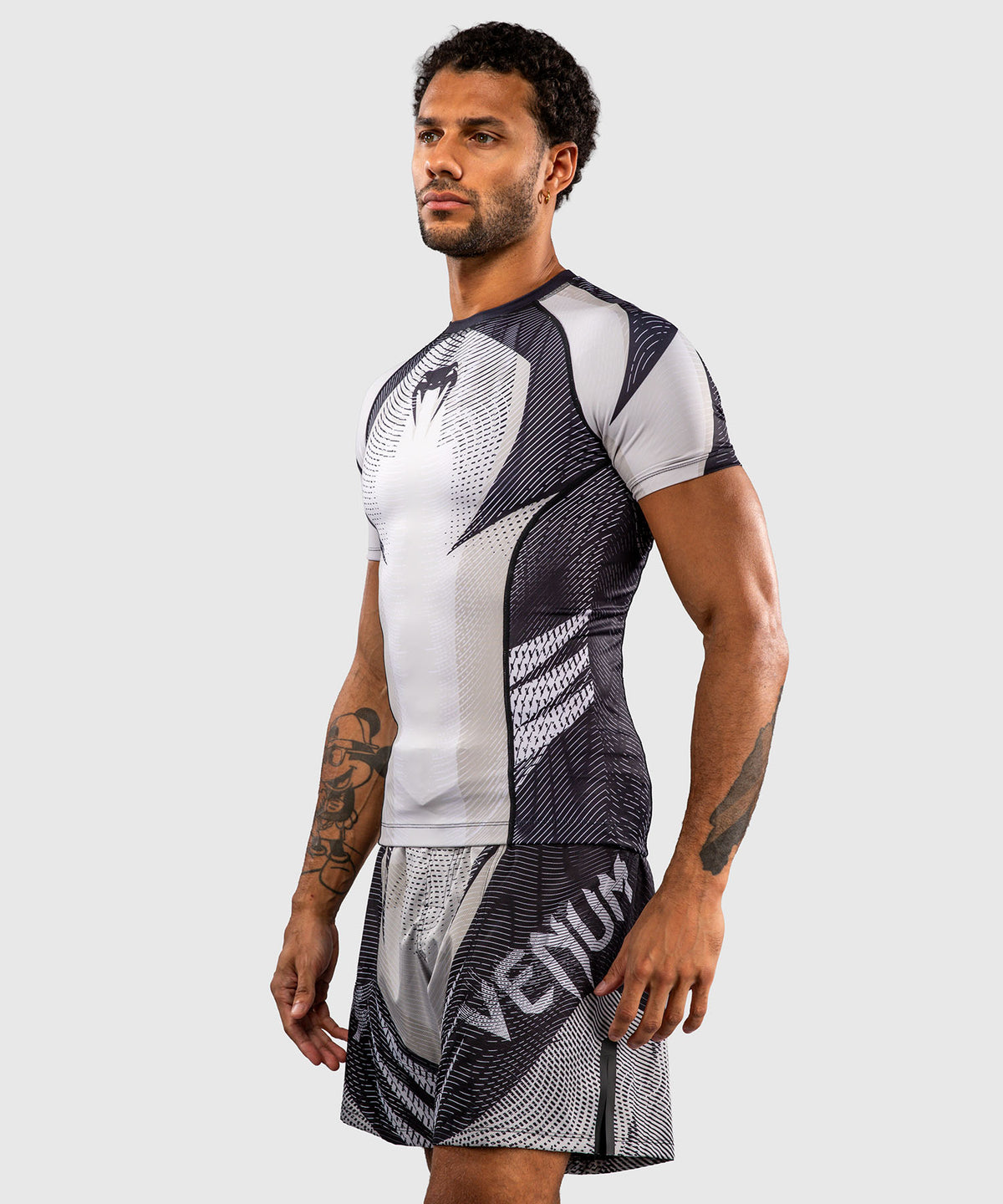 Venum Galactic 3.0 Short Sleeve Rashguard - Off-White/Black