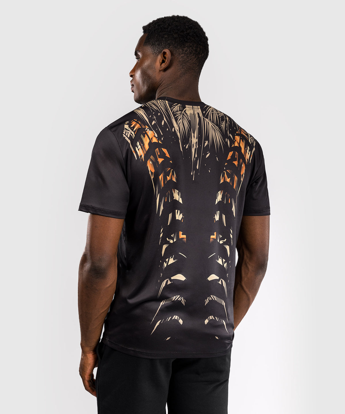 Venum Tiger Herren Dry Tech T-Shirt - Schwarz/Neon Orange