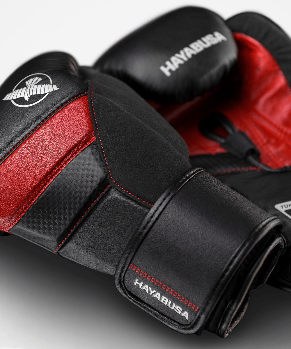 Hayabusa T3 Guantes de Boxeo - Negro/Rojo
