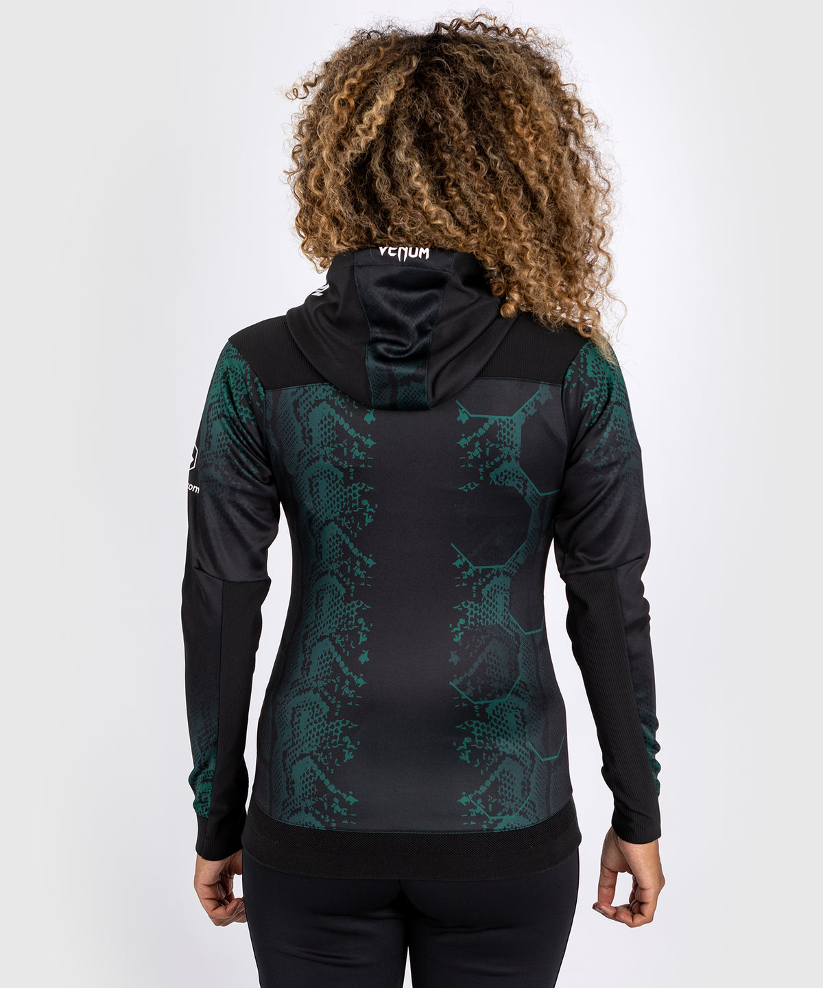 UFC Adrenaline by Venum Authentic Fight Night Walkout-Hoodie für Frauen - Emerald Edition - Grün/Schwarz 