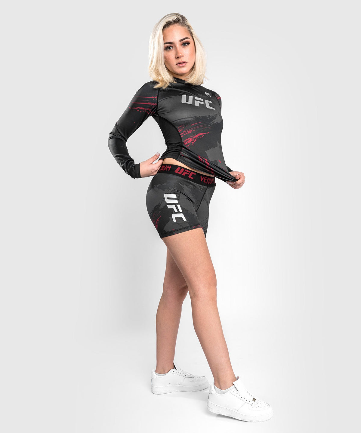 Venum Authentic Fight Week 2.0 UFC Kompressionsshorts - Damen - Schwarz/Rot