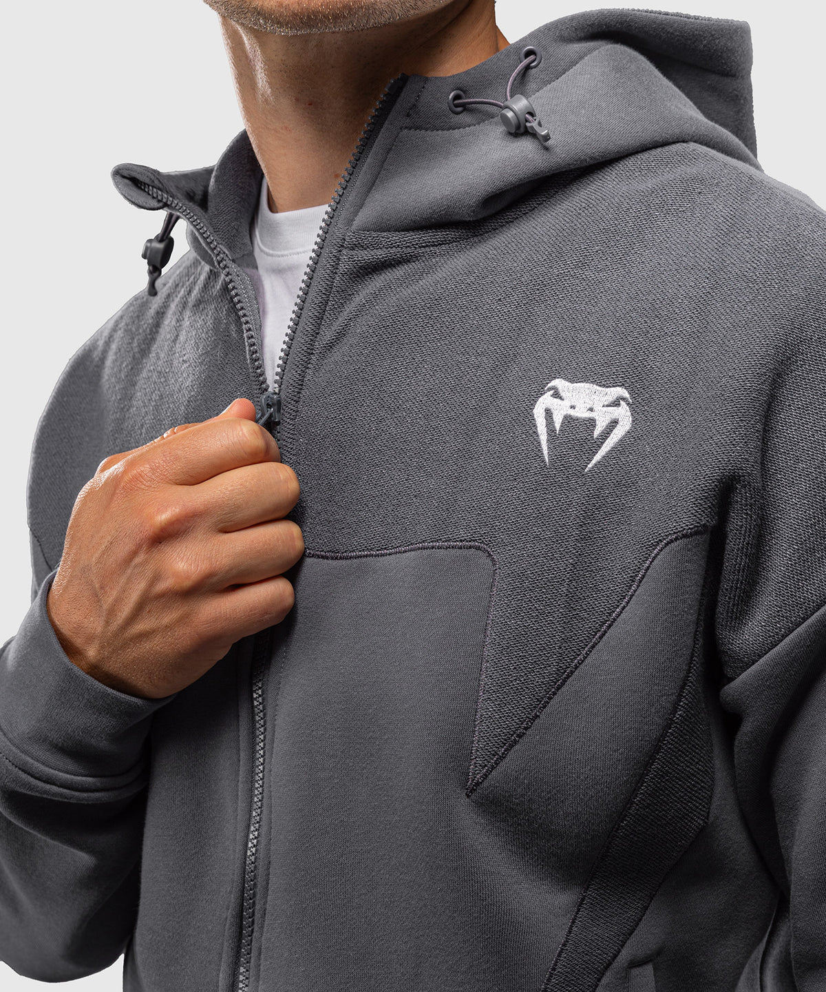 Venum Attack Fleece & Weave Track Jacket - Grey