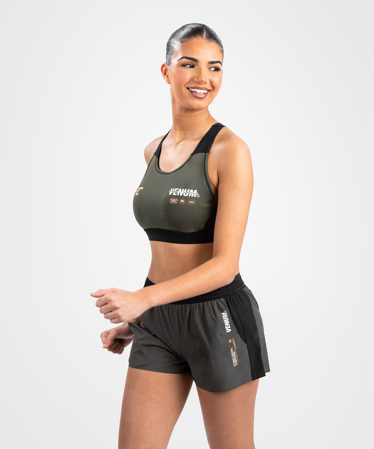 Short de performance pour Femmes UFC Adrenaline by Venum Fight Week - Khaki