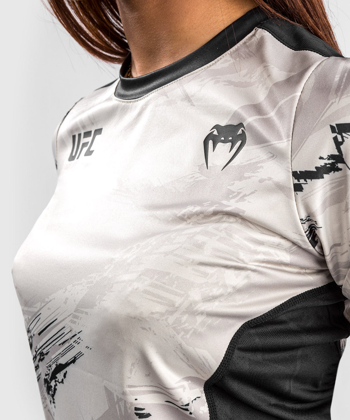 T-Shirt Dry Tech UFC Venum Authentic Fight Week 2.0 - Pour Femmes - Sable/Noir