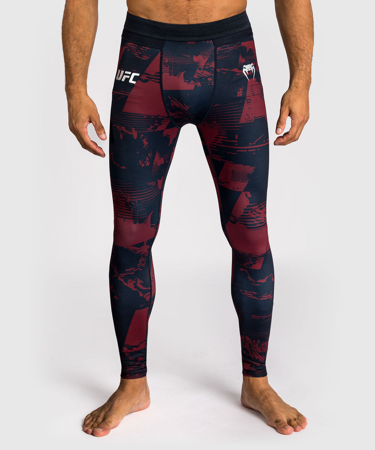 Legging Performance Homme UFC Zenith by Venum Authentic Fight Week - Bleu marine/Bordeaux/Argent
