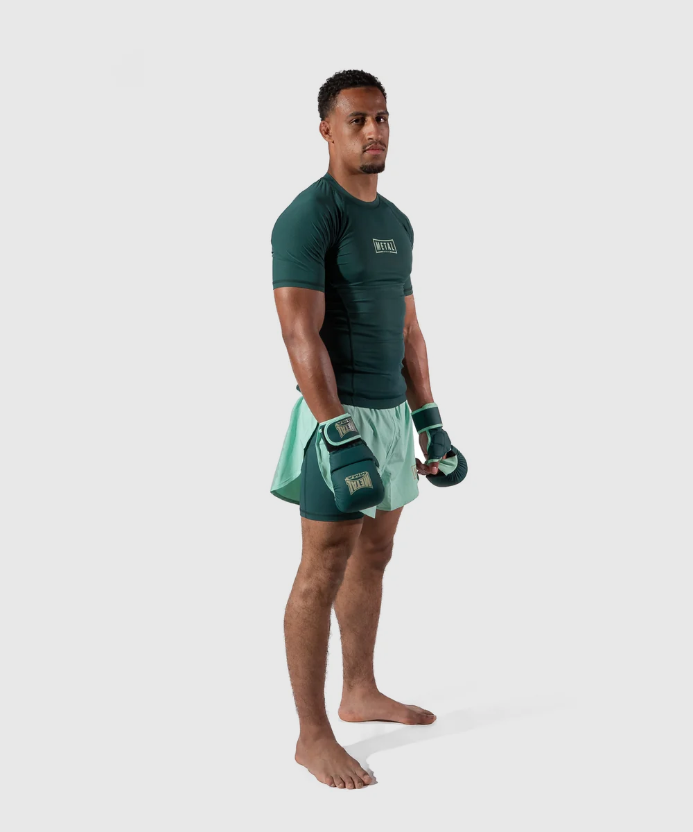 Metal Boxe Performance Deep Waters Rashguard de Manga Corta - Verde