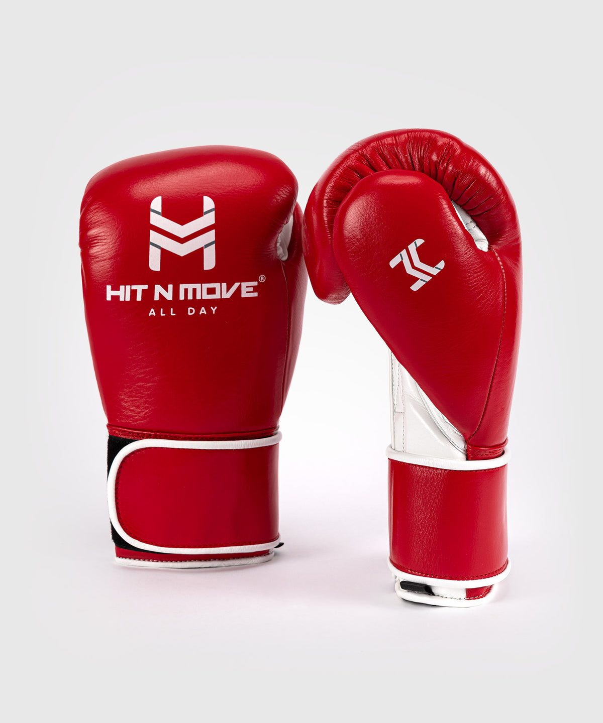 Hit N Move All Day® Pro Grip Plus Boxing Gloves - Red/White