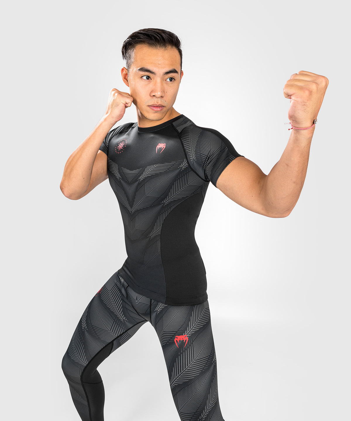 Maglietta Venum Phantom Compression - Maniche corte - Nero/Rosso