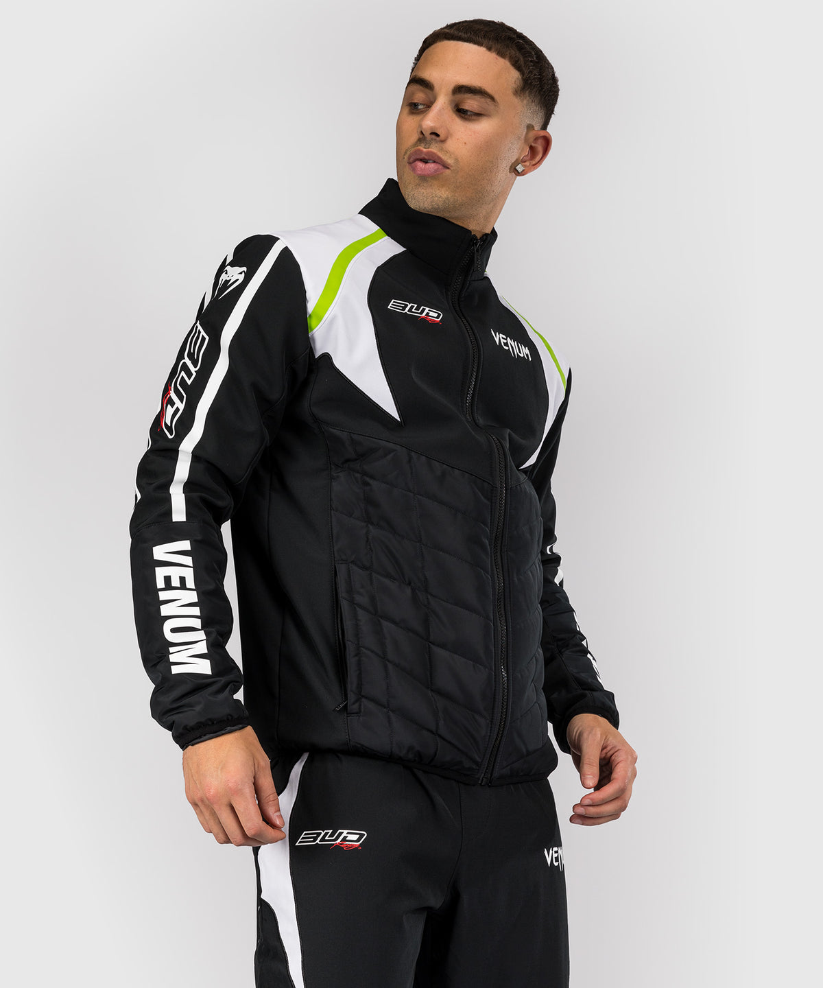 Venum x Bud Racing Herren Jacke - Schwarz/Weiß/Limettengrün