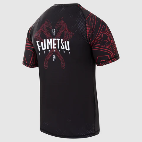 Fumetsu Berserker Short Sleeve Rashguard - Black/Red