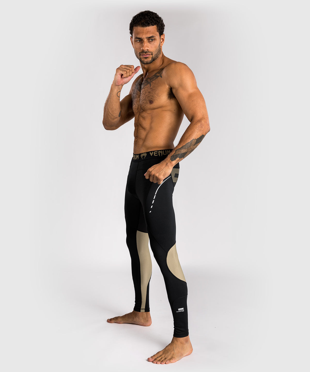 Venum Adrenaline Pantalones Compresivos – Negro/Arena