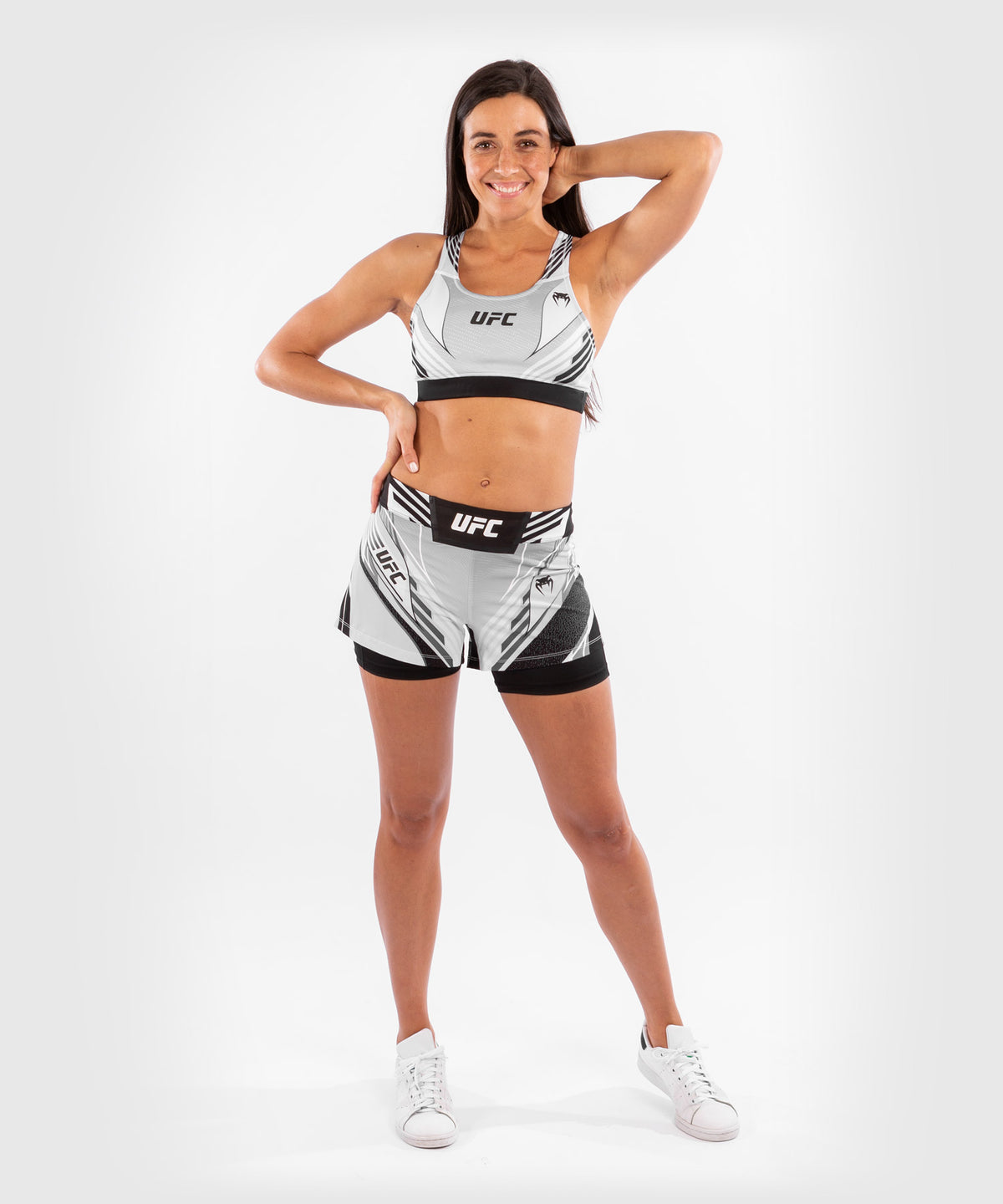 Fightshort Femme UFC Venum Authentic Fight Night - Coupe Courte - Blanc