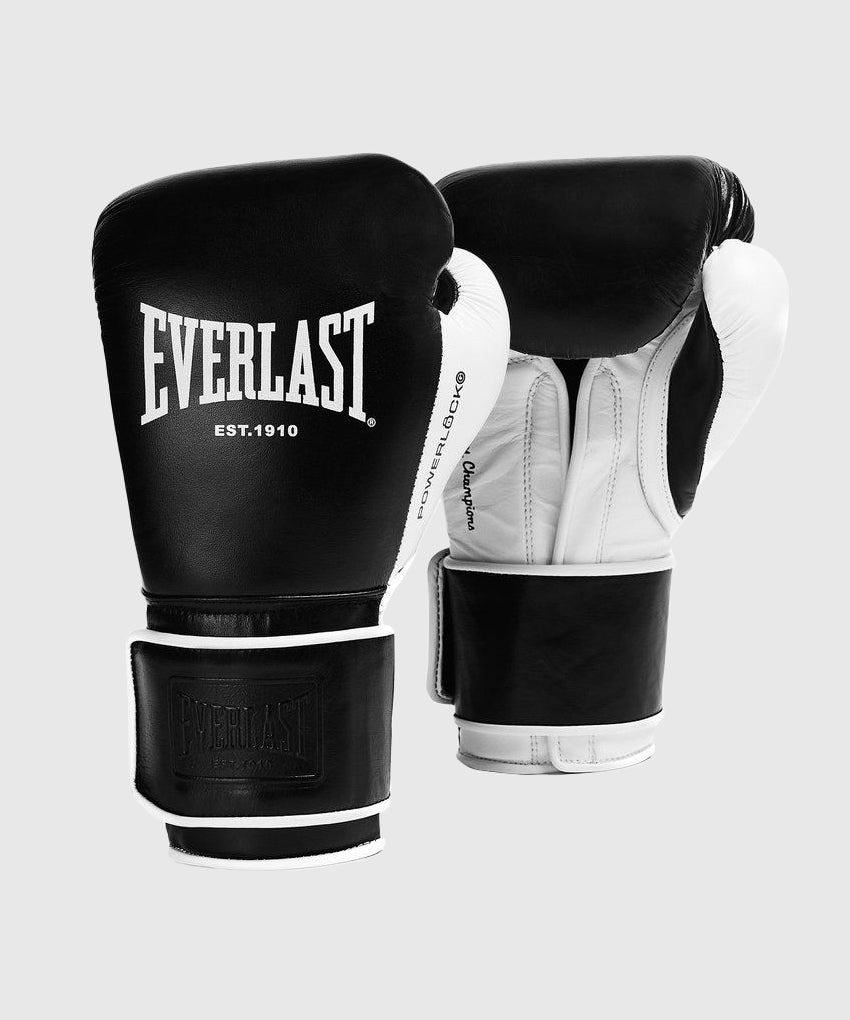 Everlast Powerlock Pro OG H&L Guantoni da Boxe - Nero/Bianco