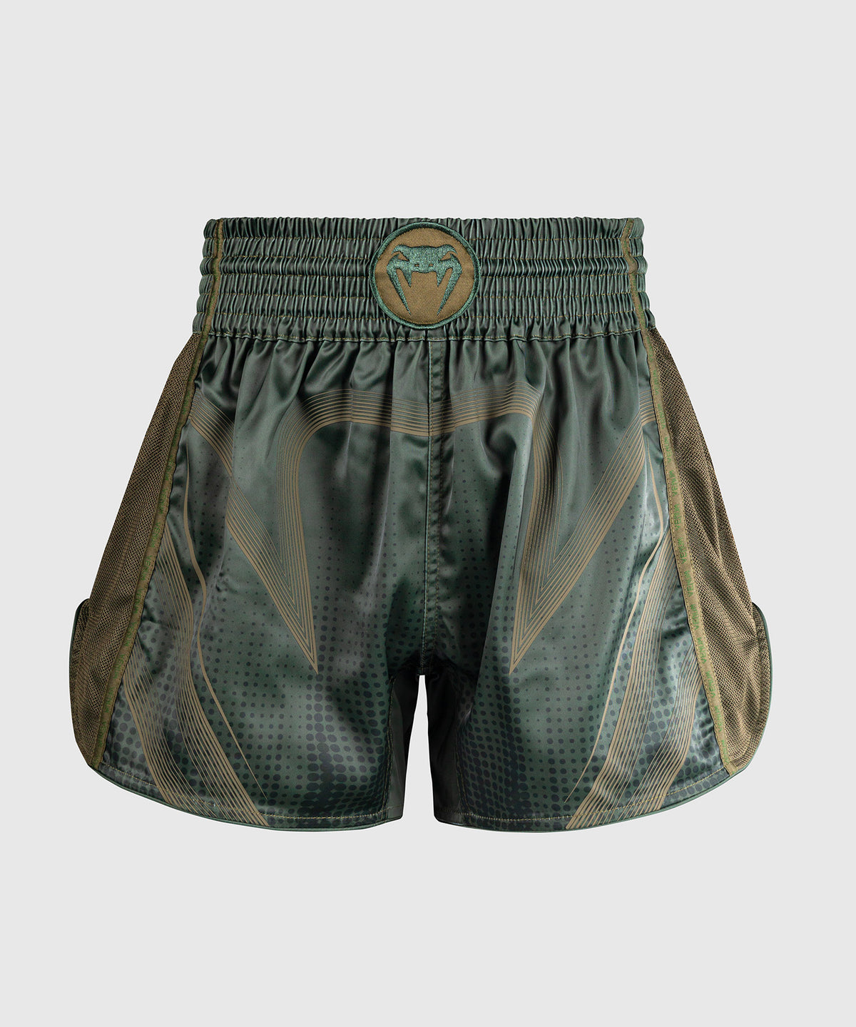 Short de Muay Thaï Venum Stealth – Kaki/Vert Foncé