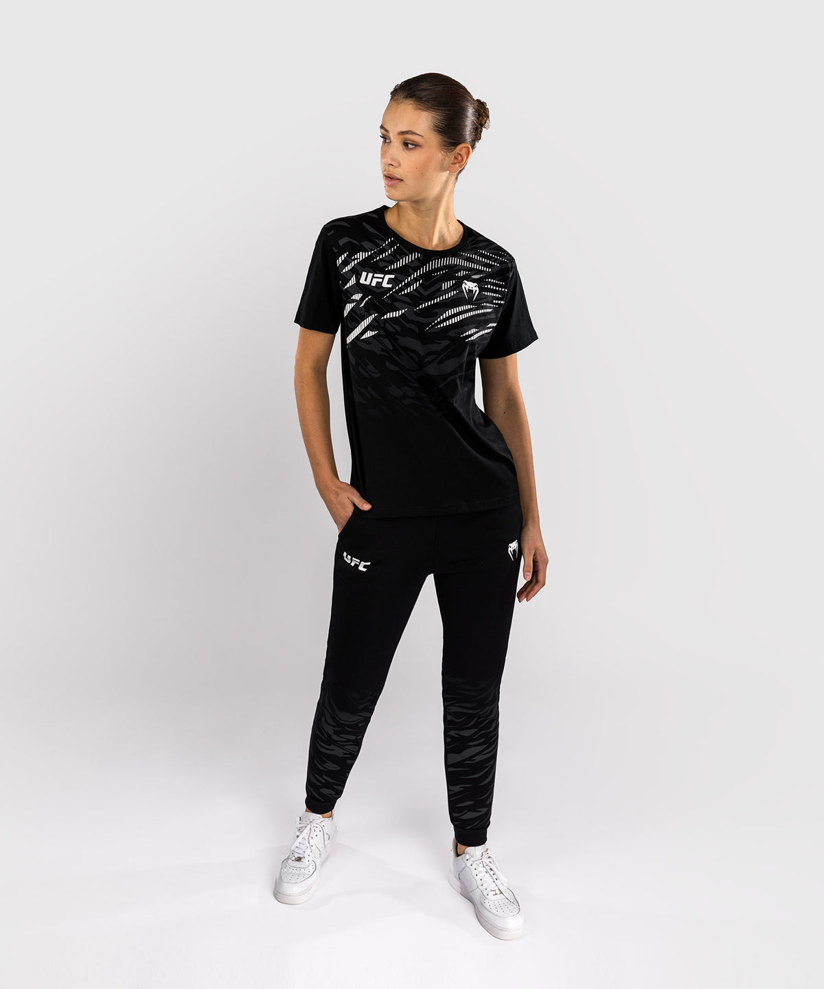UFC Fusion by Venum Replica Damen Kurzarm T-Shirt - Schwarz