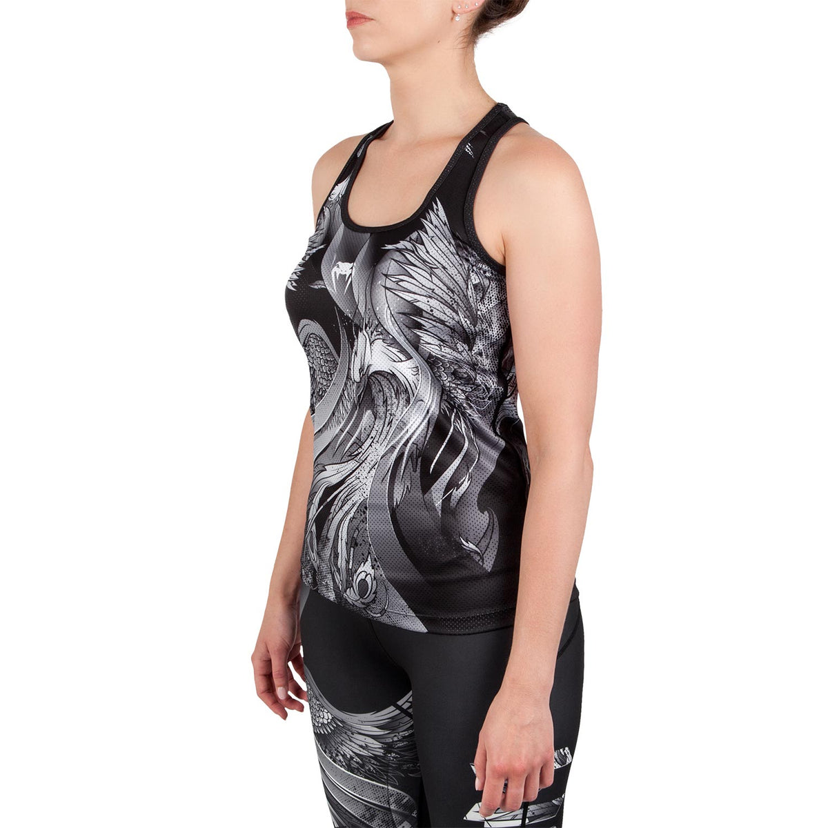 Camiseta sin Mangas Venum Phoenix - Negro/Blanco - Para Mujer