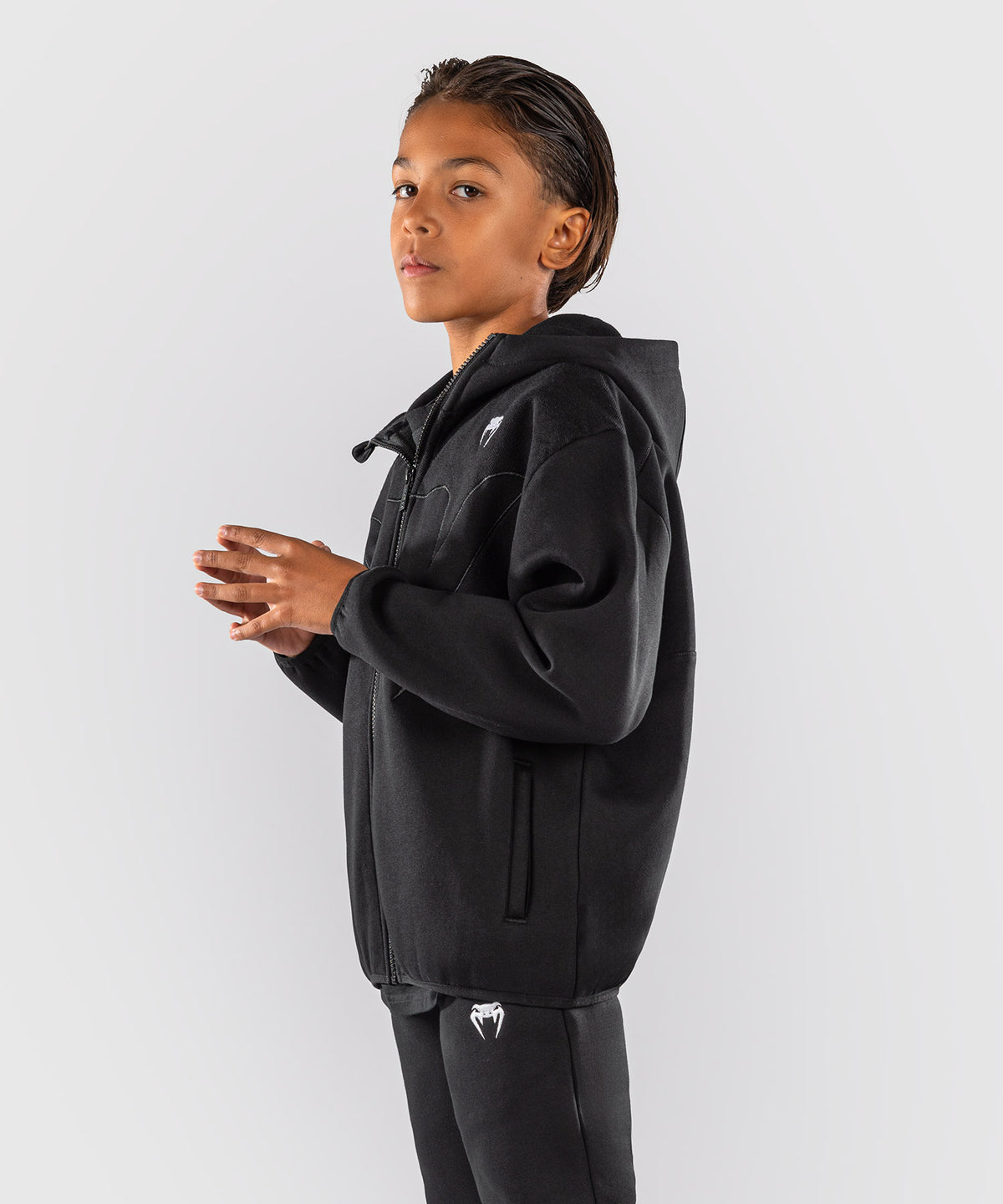 Veste de survêtement Venum Attack Fleece & Weave Pour Enfant - Noir
