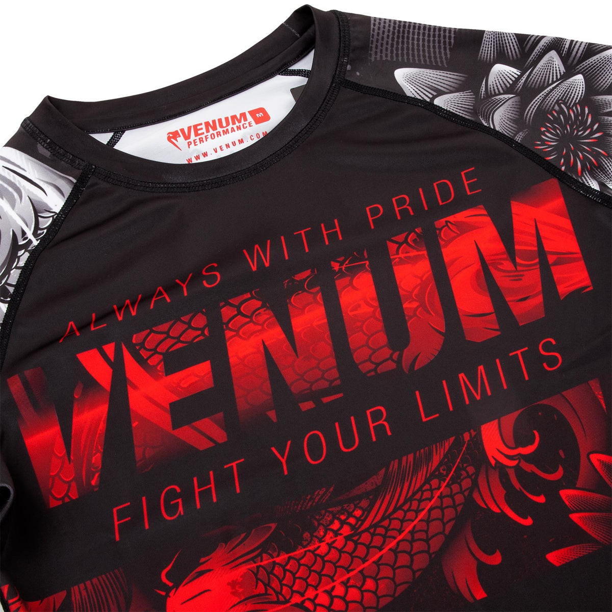 Rashguard Venum Koi 2.0 - Mangas Largas - Negro/Blanco