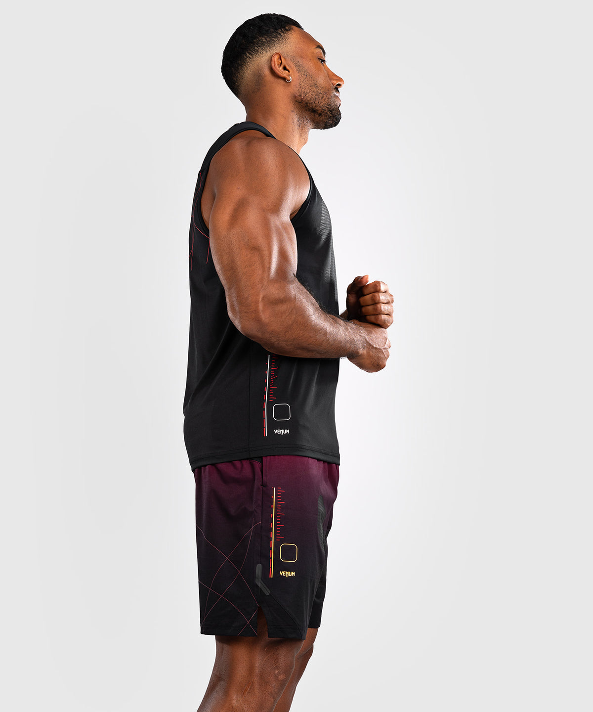 Venum Tactical XT  Herren Dry Tech Tanktop - Schwarz/Feuerrot