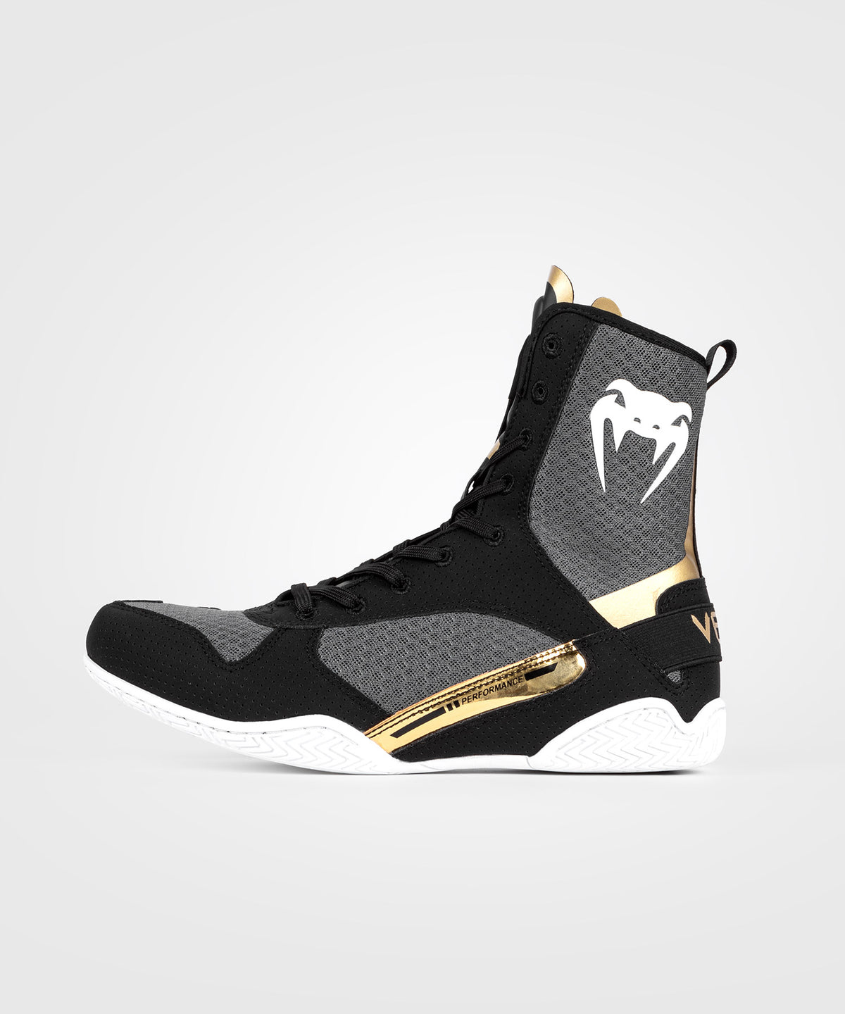 Chaussures de boxe Venum Elite - Noir/Blanc/Or