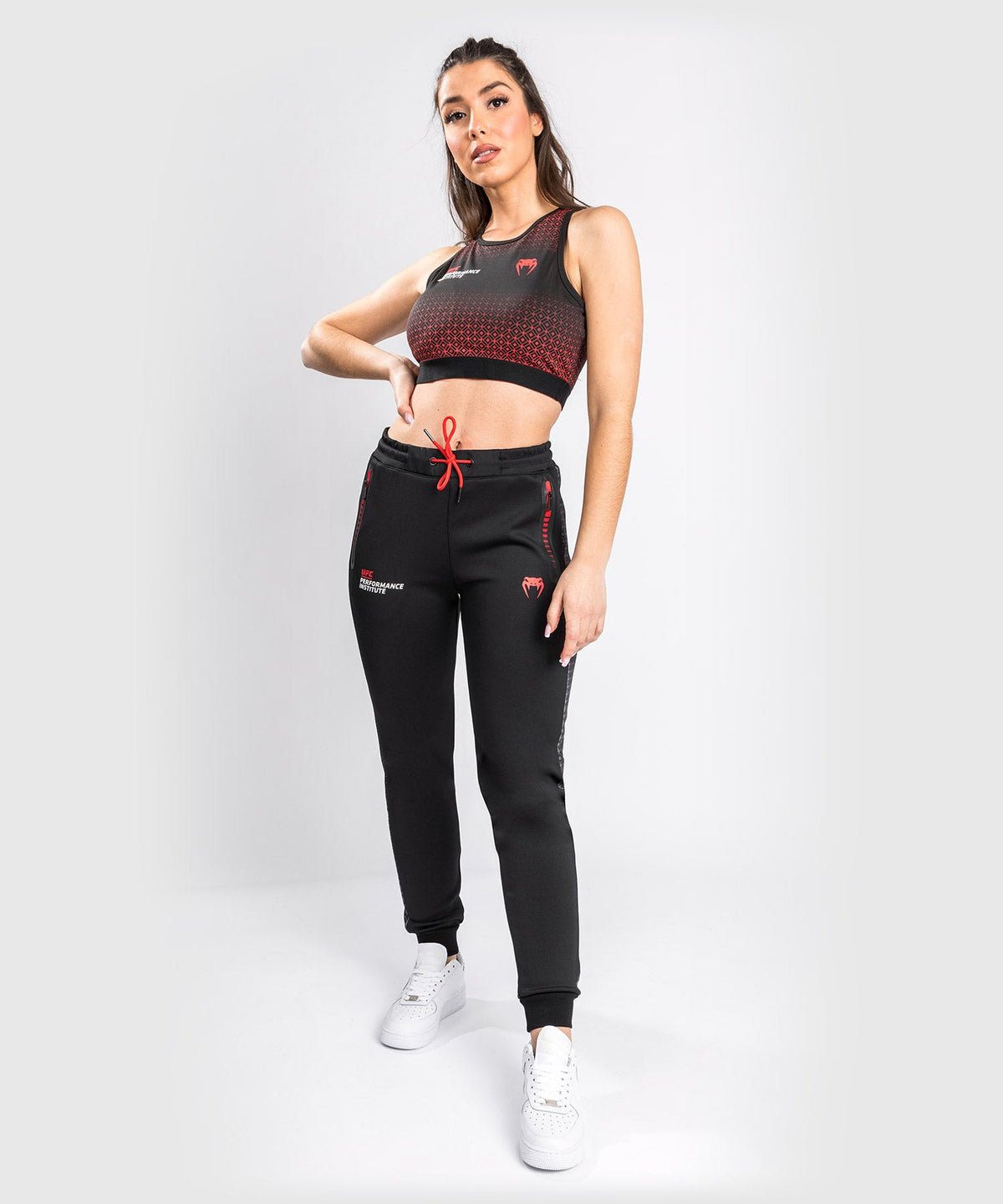 Pantalon de jogging UFC Venum Performance Institute - Pour Femmes - Noir/Rouge