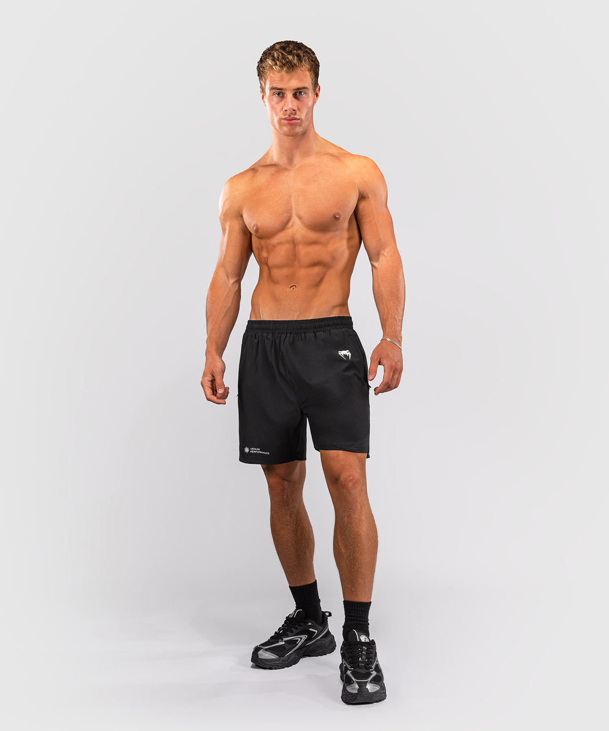 Venum G-Fit Scales Pantaloncini da Allenamento – Nero/Grigio Carbone