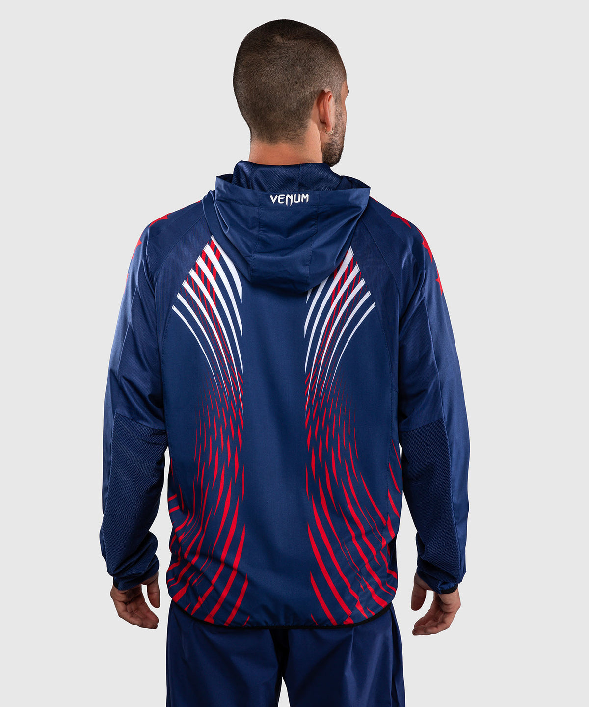 Official UFC Freedom 250 by Venum Authentic Fight Night Felpa con cappuccio Walkout da uomo - Blu