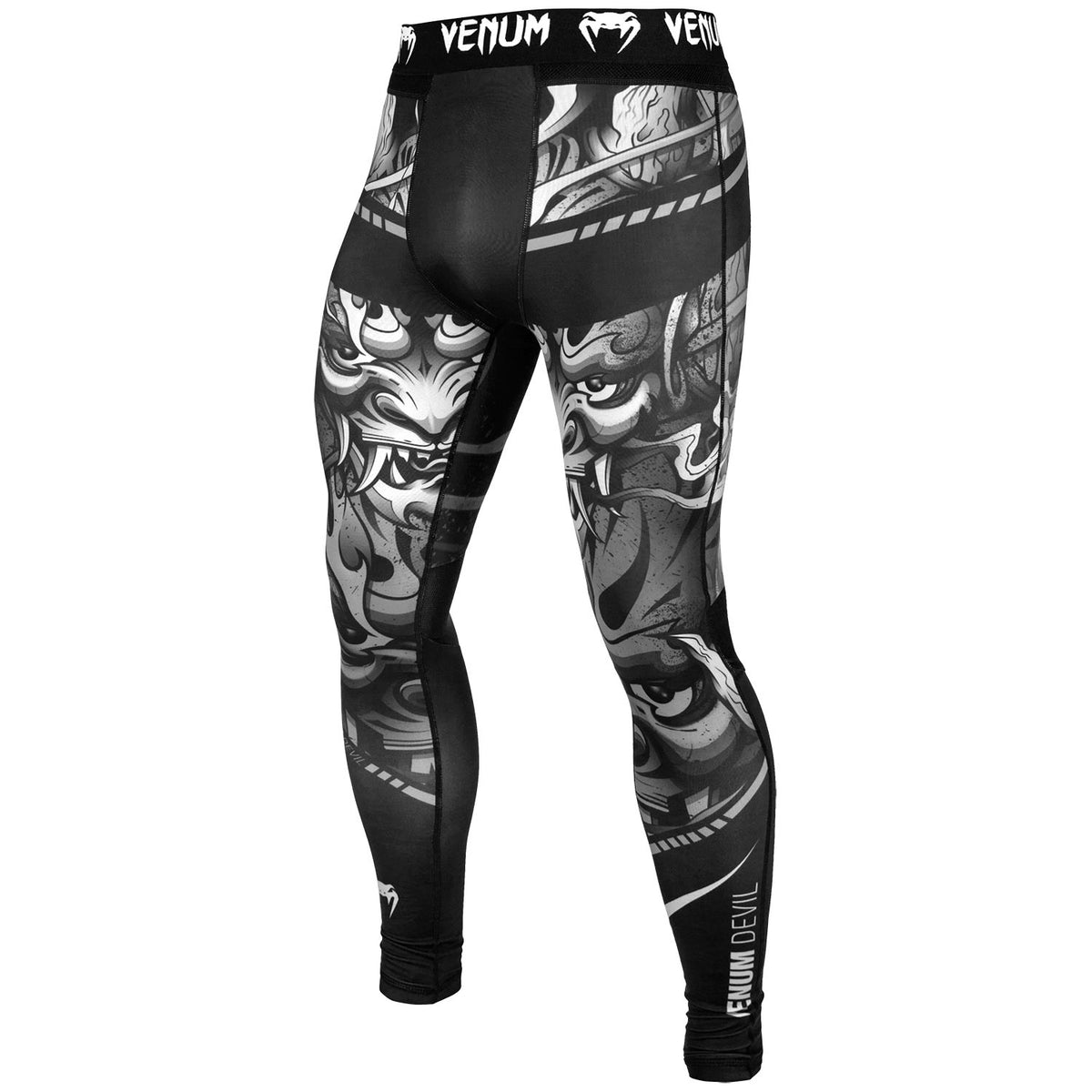 Venum Devil Compression Pants - White/Black
