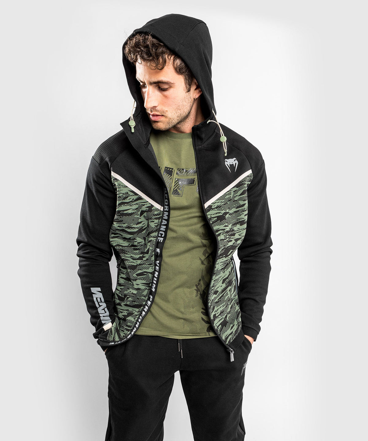 Hooded Sweatshirt Venum Laser Evo 2.0 - Khaki Camo