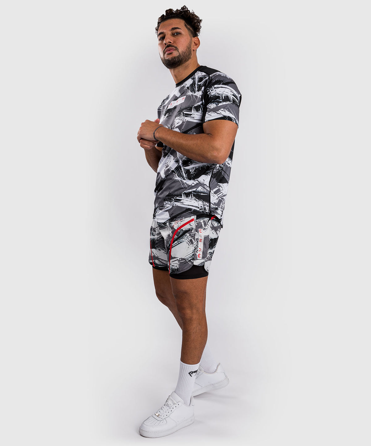 Venum Electron 3.0 Camiseta Dry-Tech - Gris/Rojo